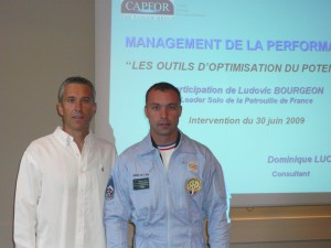 Dominique Lucas et le Cne Ludovic Bourgeon Leader Solo de la PAF